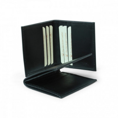 Portafoglio da uomo vera pelle di vitello nero con RFID. Italianfashionglam