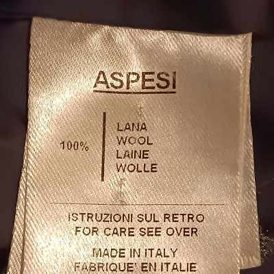 Aspesi - Giacca da uomo in pura lana blu in gessato grigio. Italianfashionglam