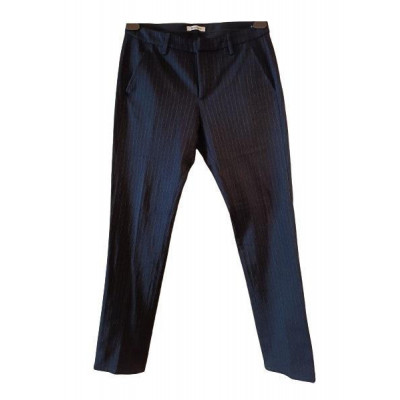 Dondup - Pantalone uomo in viscosa blue navy in gessato grigio. Italianfashionglam