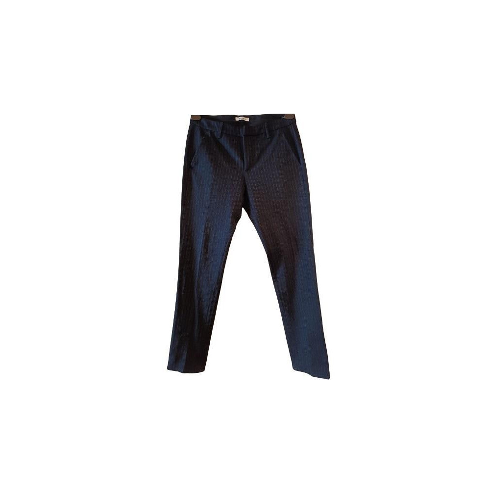Dondup - Pantalone uomo in viscosa blue navy in gessato grigio. Italianfashionglam Dondup - Pantalone uomo in viscosa blue navy in gessato grigio. Italianfashionglam