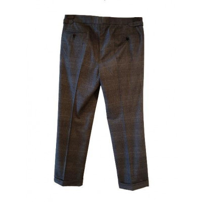 Armani Collezioni - Pantalone da uomo in viscosa grigio Principe di Galles. Italianfashionglam