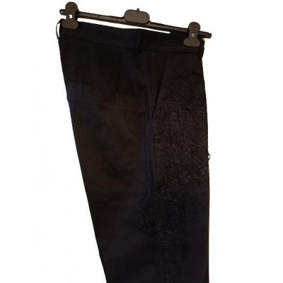 Isabel Benenato - Pantalone glam uomo in cotone nero. Italianfashionglam