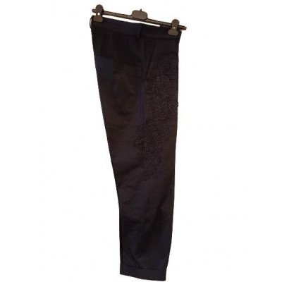 Isabel Benenato - Pantalone glam uomo in cotone nero. Italianfashionglam