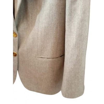 Brioni - Giacca da donna in pura lana vergine color beige. Italianfashionglam