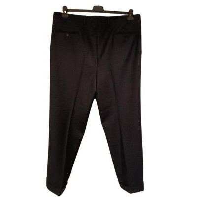 Canali - Pantalone da uomo in lana vergine color grigio scuro. Italianfashionglam