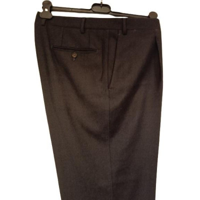 Canali - Pantalone da uomo in lana vergine color grigio scuro. Italianfashionglam