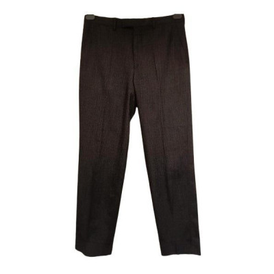 Prada - Pantalone da uomo in lana grigio scuro gessato. Italianfashionglam