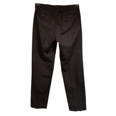 Prada - Pantalone da uomo in lana grigio scuro gessato. Italianfashionglam