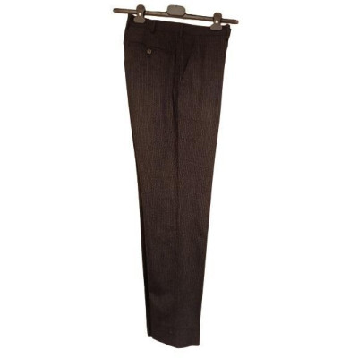 Prada - Pantalone da uomo in lana grigio scuro gessato. Italianfashionglam