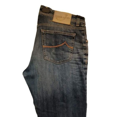 Jacob Cohën - Blue jeans da uomo in cotone denim slim fit. Italianfashionglam