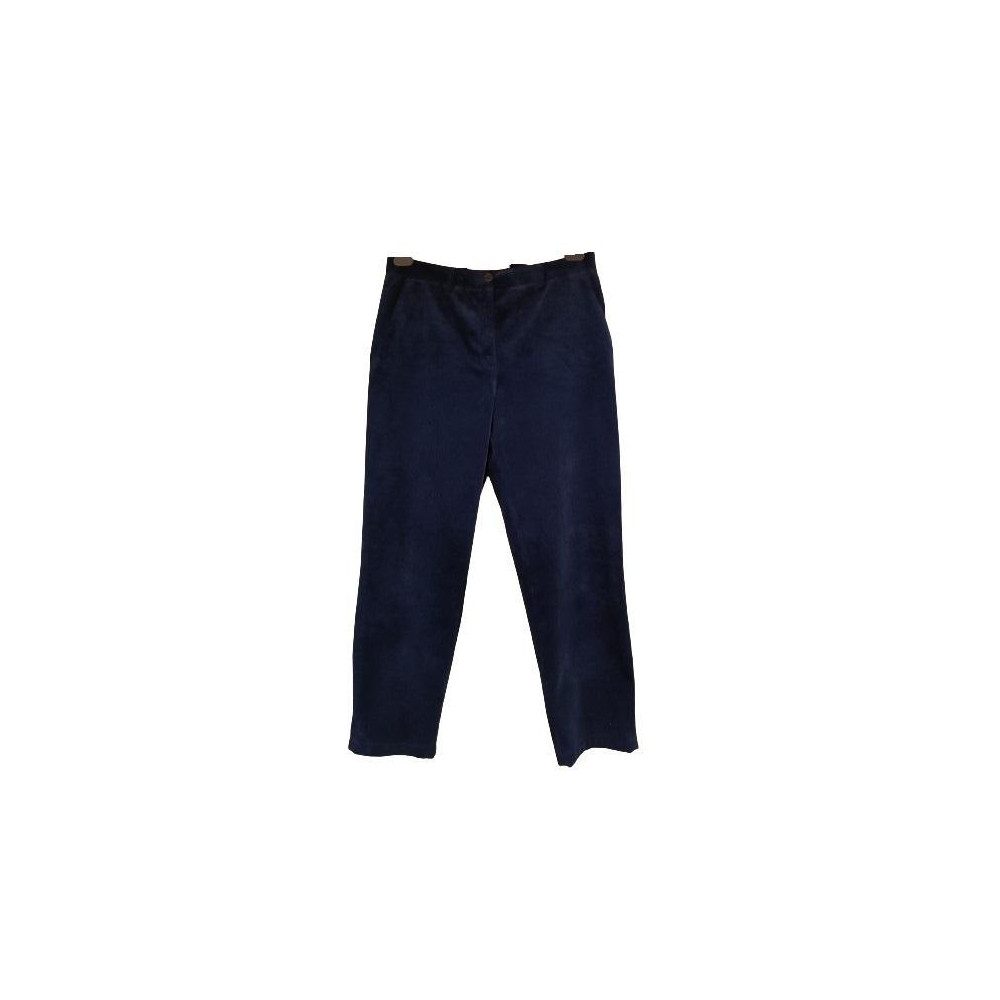 Aspesi - Pantalone da donna in velluto di cotone a coste blu - Italianfashionglam Aspesi - Pantalone da donna in velluto di cotone a coste blu - Italianfashionglam