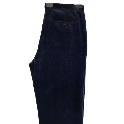 Aspesi - Pantalone da donna in velluto di cotone a coste blu - Italianfashionglam