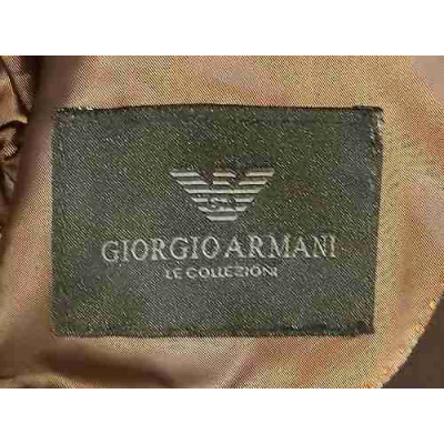 Giorgio Armani - Abito completo da uomo in fresco lana marrone scuro - Italianfashionglam