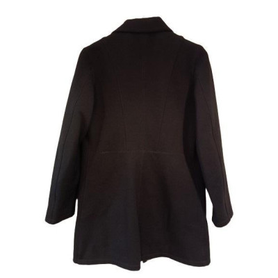 Fendi - Giaccone da donna in tessuto di lana colore nero - Italianfashionglam