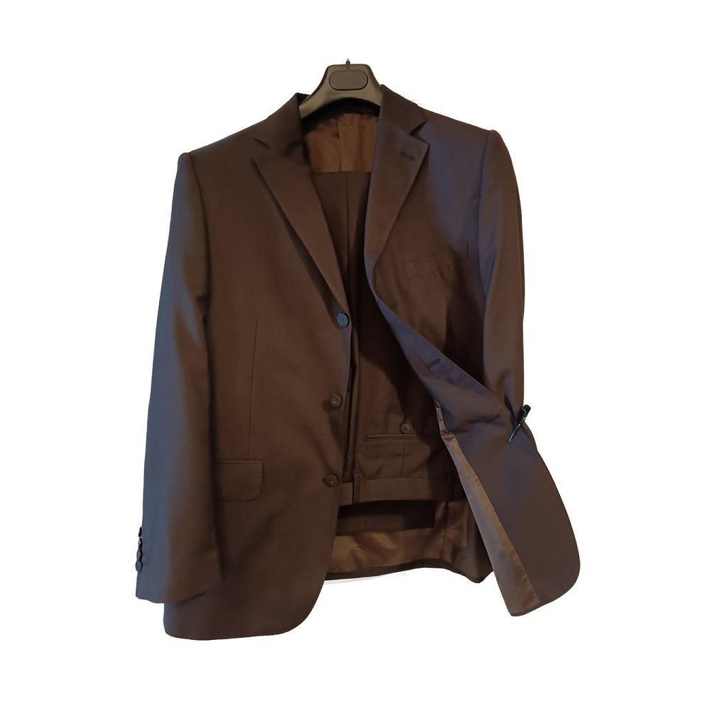 Giorgio Armani - Abito completo da uomo in fresco lana marrone scuro - Italianfashionglam Giorgio Armani - Abito completo da uomo in fresco lana marrone scuro - Italianfashionglam