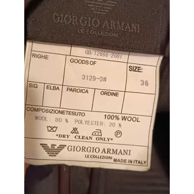 Giorgio Armani - Abito completo da uomo in fresco lana marrone scuro - Italianfashionglam