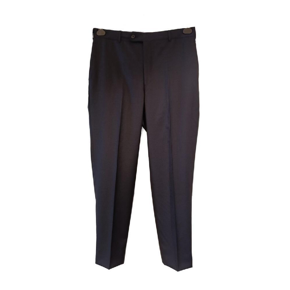 Corneliani - Pantalone da uomo in fresco di lana nero - Italianfashionglam Corneliani - Pantalone da uomo in fresco di lana nero - Italianfashionglam