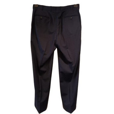 Corneliani - Pantalone da uomo in fresco di lana nero - Italianfashionglam