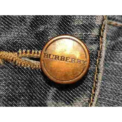 Burberry - Blue jeans glam uomo in cotone denim 5 tasche - Italianfashionglam