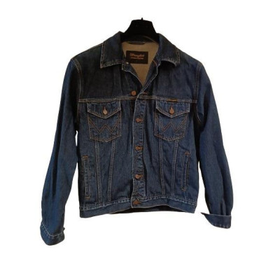 Wrangler - Giubbino fashion uomo in cotone denim blue - Italianfashionglam