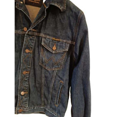 Wrangler - Giubbino fashion uomo in cotone denim blue - Italianfashionglam
