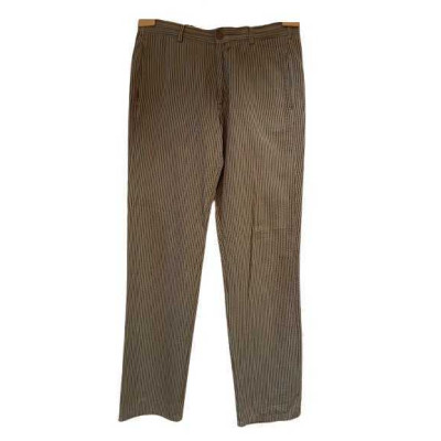 Aspesi - Pantalone glam da uomo dritti in cotone rigato color verde e marrone - Italianfashionglam