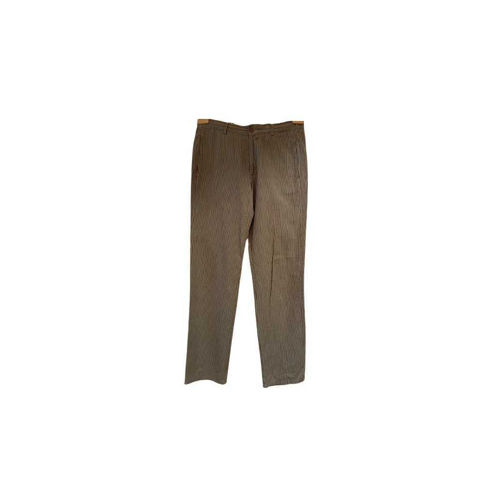 Aspesi - Pantalone glam da uomo dritti in cotone rigato color verde e marrone - Italianfashionglam Aspesi - Pantalone glam da uomo dritti in cotone rigato color verde e marrone - Italianfashionglam