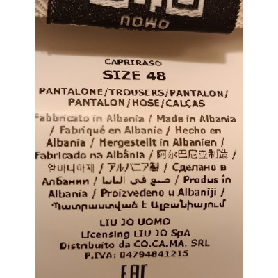 Liu Jo - Pantalone glamour da uomo dritti in cotone blu - Italianfashionglam