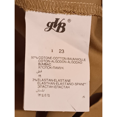 Krizia - Pantalone da donna in cotone beige gamba dritta-Italianfashionglam