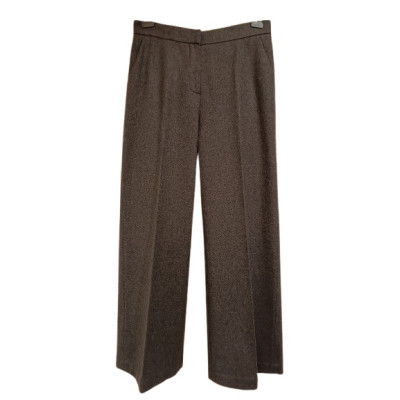 Intrend - Pantalone palazzo da donna in pura lana color grigio- Italianfashionglam