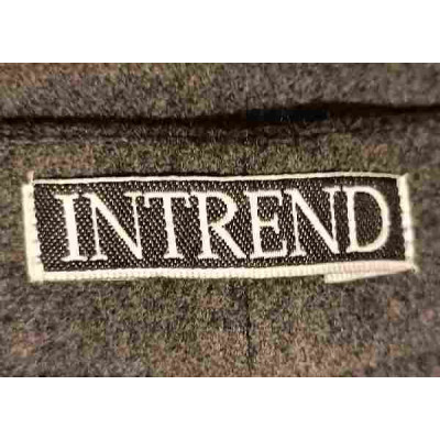 Intrend - Pantalone palazzo da donna in pura lana color grigio- Italianfashionglam