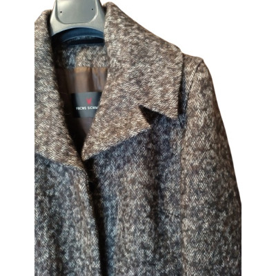 Fuchs Schmitt - Cappotto da donna in lana color marrone-Italianfashionglam