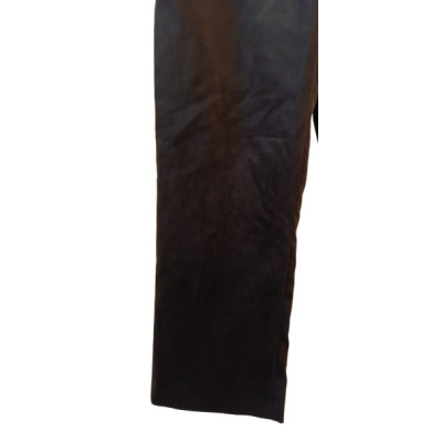 Nicole Farhi - Pantalone da donna in vellutino di cotone marrone -Italianfashionglam