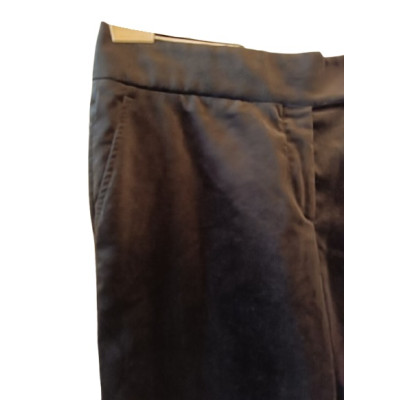 Nicole Farhi - Pantalone da donna in vellutino di cotone marrone -Italianfashionglam