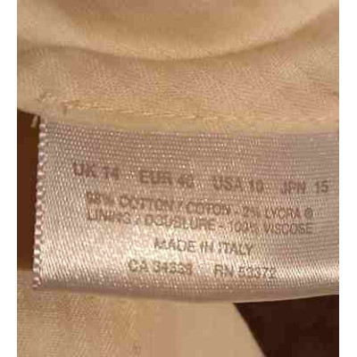 Nicole Farhi - Pantalone da donna in vellutino di cotone marrone -Italianfashionglam