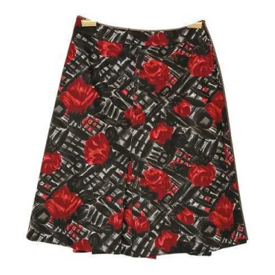 Sportmax - Gonna a pieghe svasata in cotone multicolor- Italianfashionglam