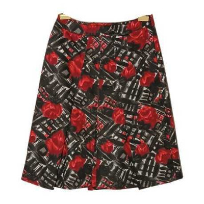 Sportmax - Gonna a pieghe svasata in cotone multicolor- Italianfashionglam