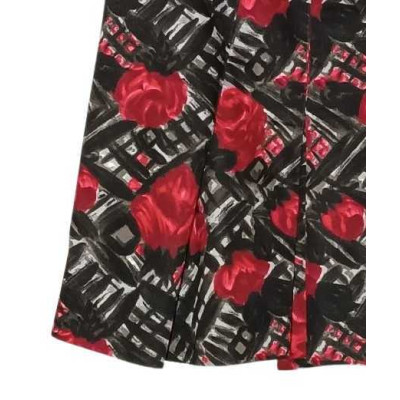 Sportmax - Gonna a pieghe svasata in cotone multicolor- Italianfashionglam