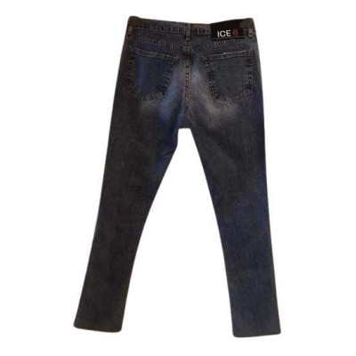 Iceberg - Blue jeans da donna in cotone scolorito slim fit-Italianfashionglam