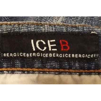Iceberg - Blue jeans da donna in cotone scolorito slim fit-Italianfashionglam