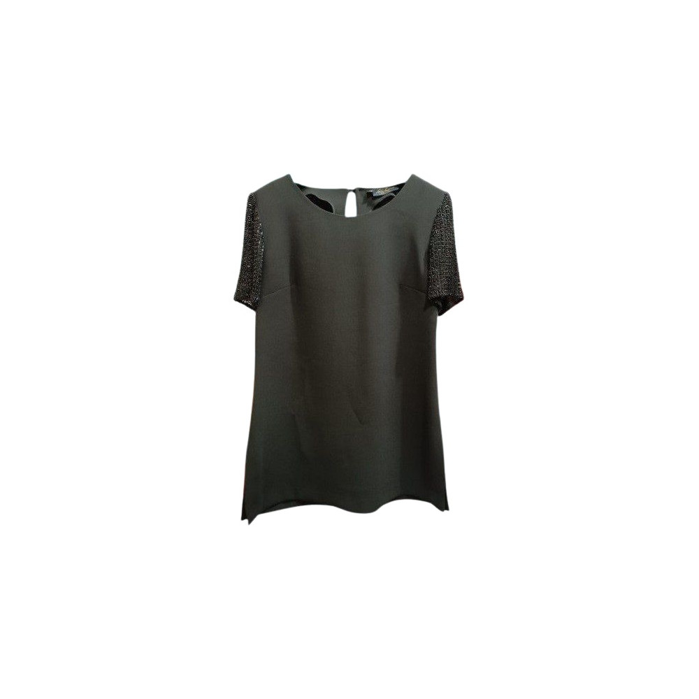 Luisa Spagnoli - Blusa elegante in poliestere colore nero - Italianfashionglam Luisa Spagnoli - Blusa elegante in poliestere colore nero - Italianfashionglam
