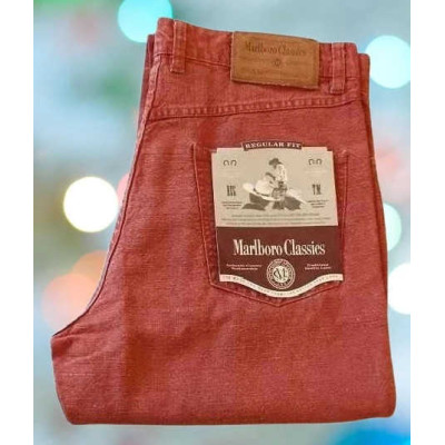 Marlboro Classics jeans orange da uomo in lino - BJU018 - Italianfashionglam