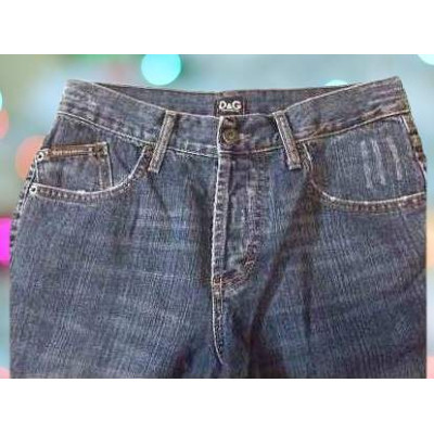 Blue jeans da uomo in cotone denim vintage. D&G - Bju013-Italianfashionglam
