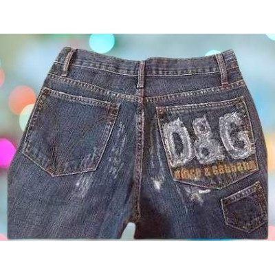 Blue jeans da uomo in cotone denim vintage. D&G - Bju013-Italianfashionglam