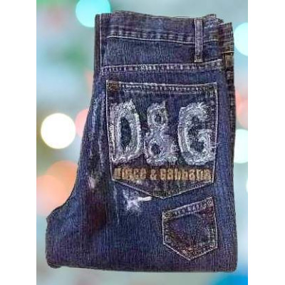 Blue jeans da uomo in cotone denim vintage. D&G - Bju013-Italianfashionglam