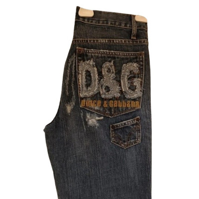 Blue jeans da uomo in cotone denim vintage. D&G - Bju013-Italianfashionglam