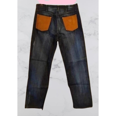 Rare - Blue jeans da uomo in cotone gamba dritta vintage-bju020-Italianfashionglam