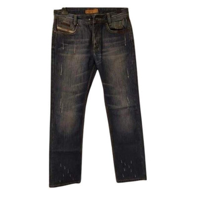 Blue Sky - Blue jeans da uomo in cotone denim vintage 5 tasche - bju008-Italianfashionglam