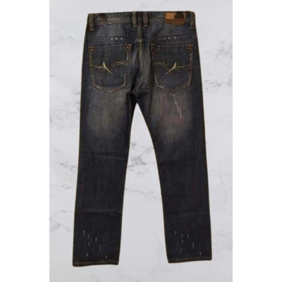 Blue Sky - Blue jeans da uomo in cotone denim vintage 5 tasche - bju008-Italianfashionglam