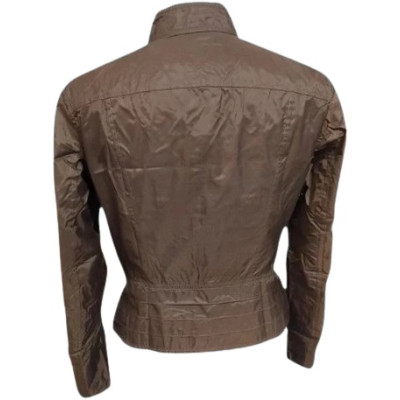 Brema-giubbino da donna in nylon color marrone - giud002-Italianfashionglam